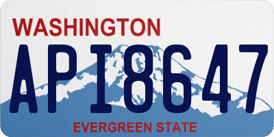 WA license plate API8647