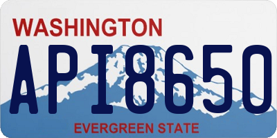 WA license plate API8650