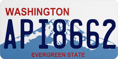 WA license plate API8662