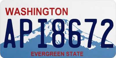WA license plate API8672
