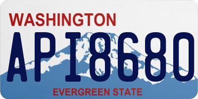 WA license plate API8680
