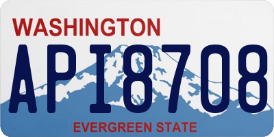 WA license plate API8708