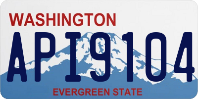 WA license plate API9104