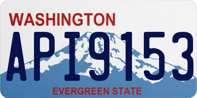 WA license plate API9153