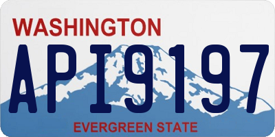 WA license plate API9197