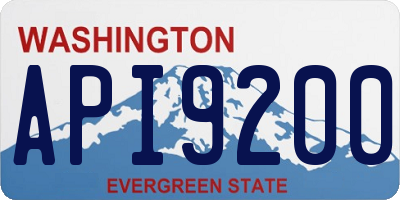 WA license plate API9200