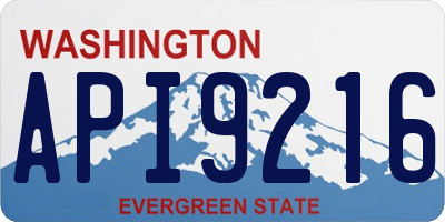 WA license plate API9216