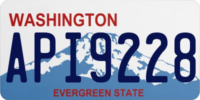 WA license plate API9228