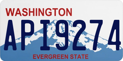 WA license plate API9274