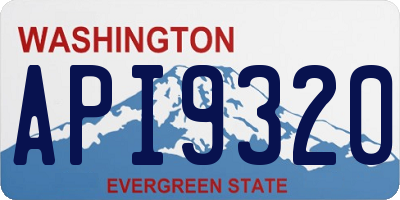 WA license plate API9320