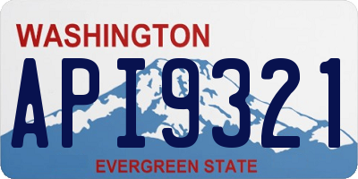 WA license plate API9321