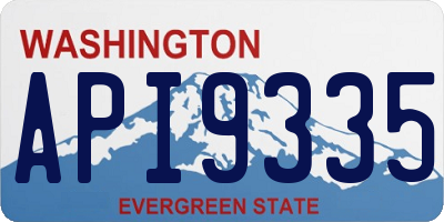 WA license plate API9335
