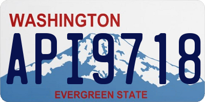 WA license plate API9718