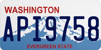 WA license plate API9758