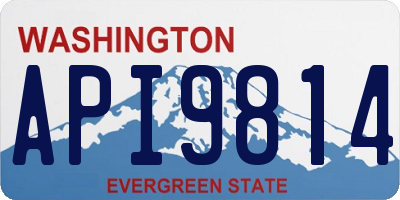 WA license plate API9814