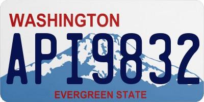 WA license plate API9832