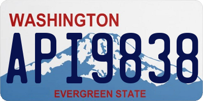 WA license plate API9838