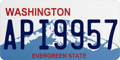 WA license plate API9957