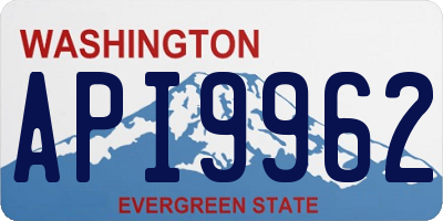 WA license plate API9962