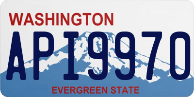 WA license plate API9970