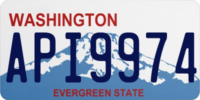 WA license plate API9974