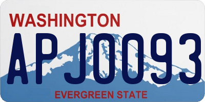 WA license plate APJ0093