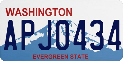 WA license plate APJ0434