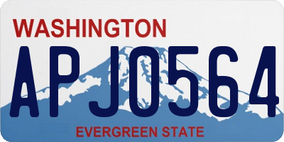 WA license plate APJ0564