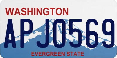 WA license plate APJ0569