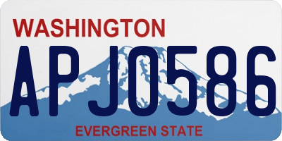 WA license plate APJ0586