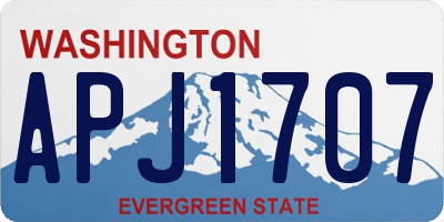 WA license plate APJ1707