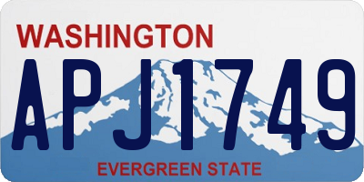 WA license plate APJ1749