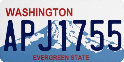 WA license plate APJ1755