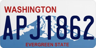 WA license plate APJ1862