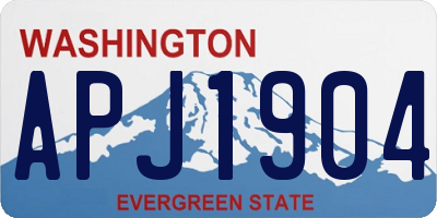 WA license plate APJ1904