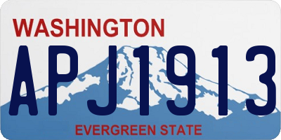 WA license plate APJ1913