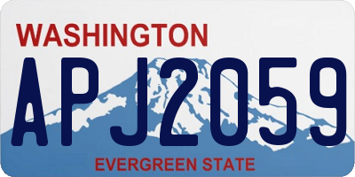 WA license plate APJ2059