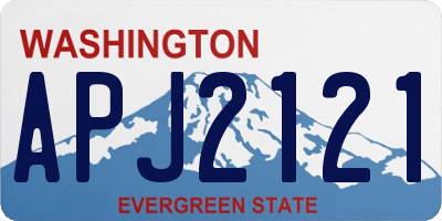 WA license plate APJ2121