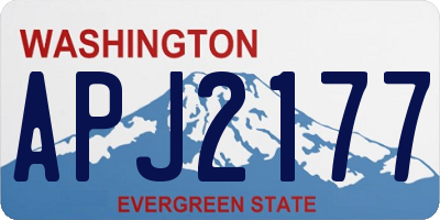 WA license plate APJ2177