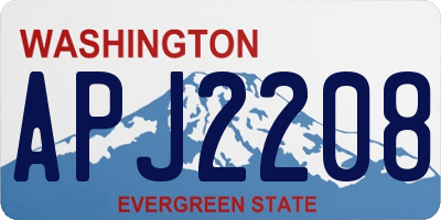 WA license plate APJ2208