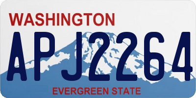 WA license plate APJ2264