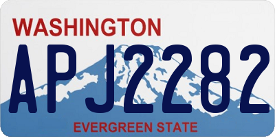 WA license plate APJ2282