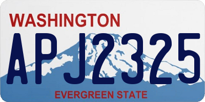 WA license plate APJ2325
