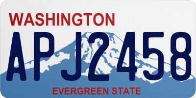 WA license plate APJ2458
