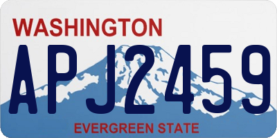 WA license plate APJ2459