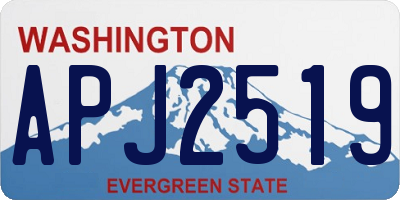 WA license plate APJ2519