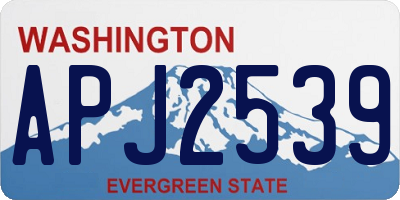 WA license plate APJ2539