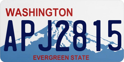 WA license plate APJ2815