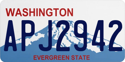 WA license plate APJ2942