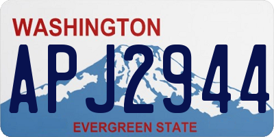 WA license plate APJ2944